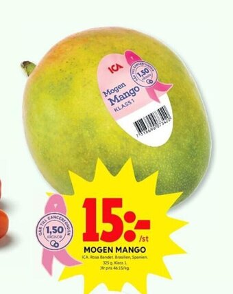 ICA Kvantum Mogen Mango erbjuda