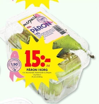 ICA Kvantum Päron i Korg erbjuda