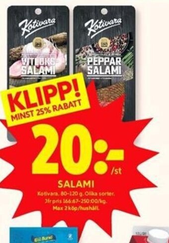 ICA Kvantum Salami erbjuda