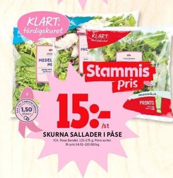 ICA Kvantum Skurna Sallader I Påse erbjuda