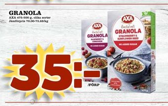 Supergrossen Granola erbjuda