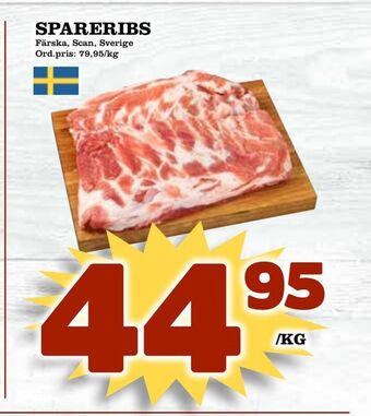 Supergrossen Spareribs erbjuda