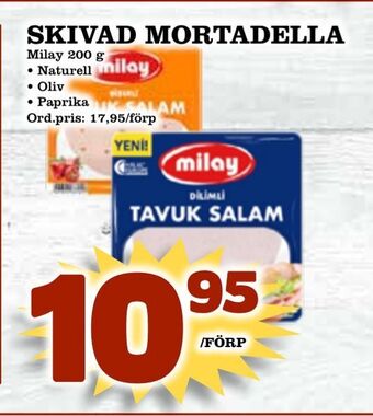 Supergrossen Skivad mortadella erbjuda