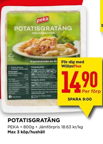 Willys Potatisgratäng erbjuda