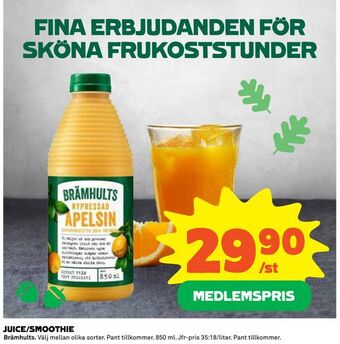 Coop Juice/smoothie erbjuda