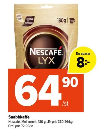Coop Extra Snabbkaffe erbjuda