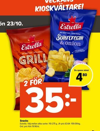 Coop Extra Snacks erbjuda
