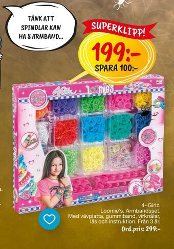 Leklust 4-girlz loomie's. armbandsset erbjuda