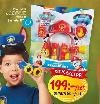 Paw patrol räddningsset marshall