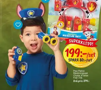 Leklust Paw patrol räddningsset chase erbjuda