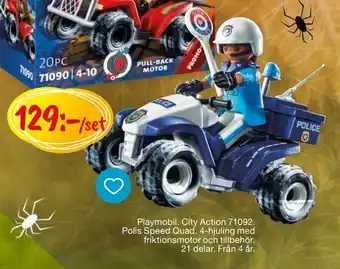 Leklust Playmobil city action 71092 polis speed quad erbjuda