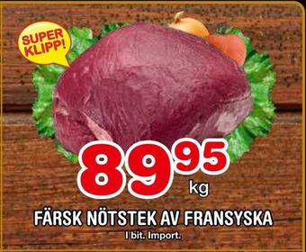 Nya Pulsen Färsk nötstek av fransyska erbjuda