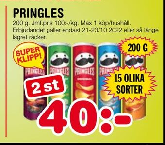 Nya Pulsen Pringles erbjuda