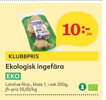 Hemköp Ekologisk ingefära erbjuda