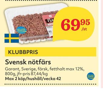 Hemköp Svensk nötfärs erbjuda