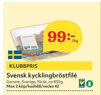 Hemköp Svensk kycklingbröstfilé erbjuda