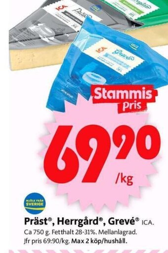 ICA Supermarket Präst Herrgård Grevé erbjuda