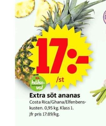 ICA Supermarket Extra Söt Ananas erbjuda