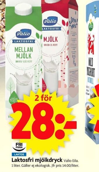 ICA Supermarket Laktosfri Mjölkdryck erbjuda