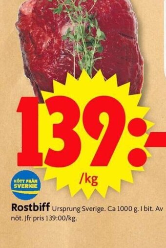 ICA Supermarket Rostbiff erbjuda