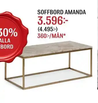 Mio Soffbord amanda erbjuda