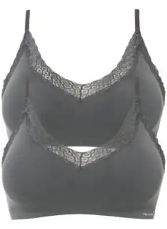 Bonprix Sömlös bh-topp från feel comfort (2-pack) erbjuda