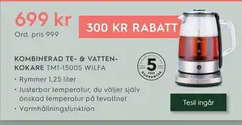 Electrolux Home Kombinerad te- & vatten- kokare tm1-1500s wilfa erbjuda