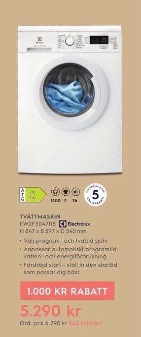 Electrolux Home Tvättmaskin erbjuda