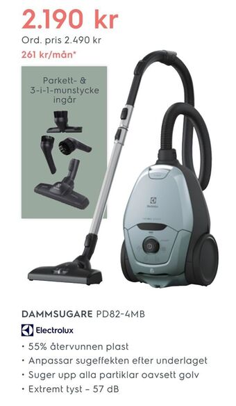 Electrolux Home Dammsugare pd82-4mb erbjuda