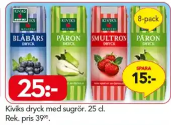 Bo Ohlsson Kiviks dryck med sugrör. 25cl erbjuda