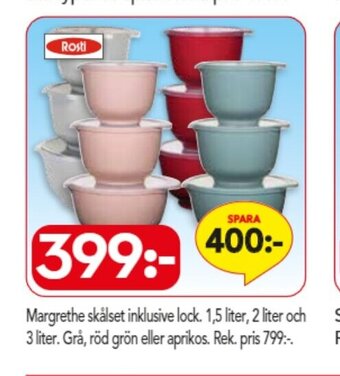 Bo Ohlsson Margrethe skålset inklusive lock erbjuda