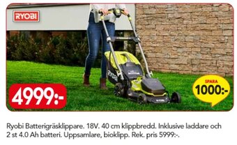 Bo Ohlsson Ryobi Batterigräsklippare erbjuda