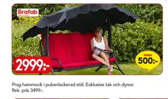 Prag hammock i pulverlackerad stål