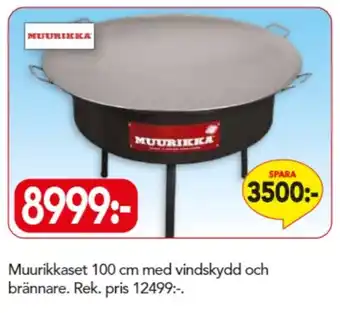 Muurikkaset 100cm med vindskydd och