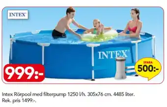 Bo Ohlsson Intex Rörpool med filterpump 1250 erbjuda