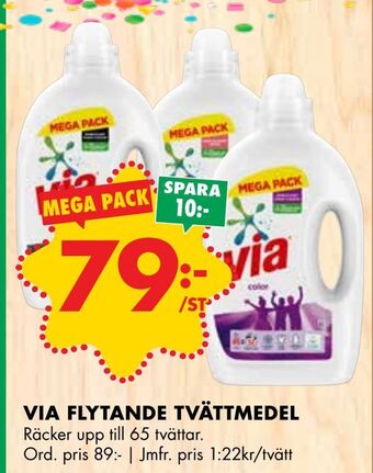 ÖoB Via flytande tvättmedel erbjuda