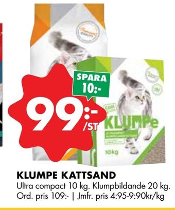 ÖoB Klumpe kattsand erbjuda