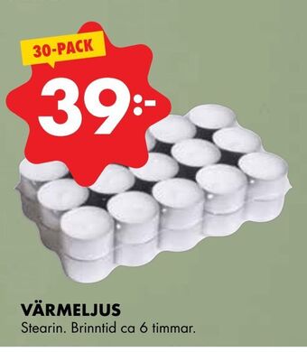 ÖoB Värmeljus erbjuda