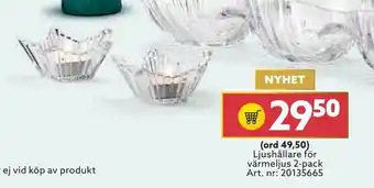 Albrekts Guld Ljushållare för värmeljus 2-pack erbjuda