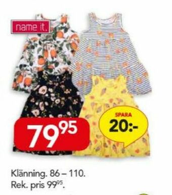 Bo Ohlsson Name It Klänning erbjuda