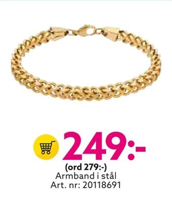 Albrekts Guld Armband i stål erbjuda