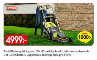 Bo Ohlsson Ryobi Gräsklippare erbjuda