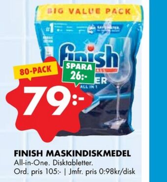 ÖoB Finish diskmaskintabs erbjuda