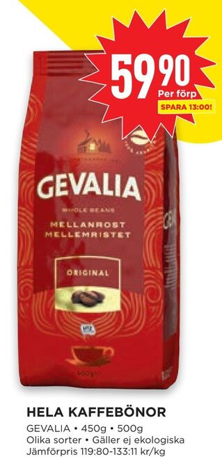 Willys Hela kaffebönor erbjuda