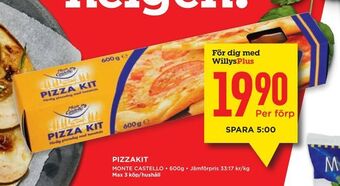 Willys Pizzakit erbjuda