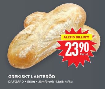 Willys Grekiskt lantbröd erbjuda