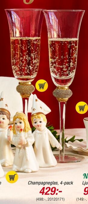 Guldfynd Champagneglas, 4-pack erbjuda
