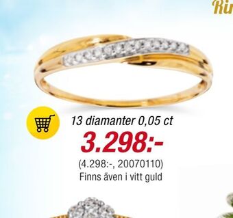Guldfynd Ringar i 18k guld med diamanter erbjuda