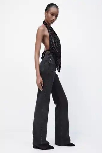 ZARA Sequinned halter top erbjuda