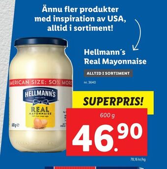 Hellmann's real mayonnaise
